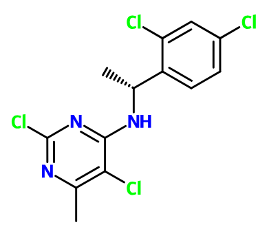 (image for) MC016391 (R)-2,5-Dichloro-N-(1-(2,4-dichlorophenyl)ethyl)-6-methylpyrimidin-4-amine